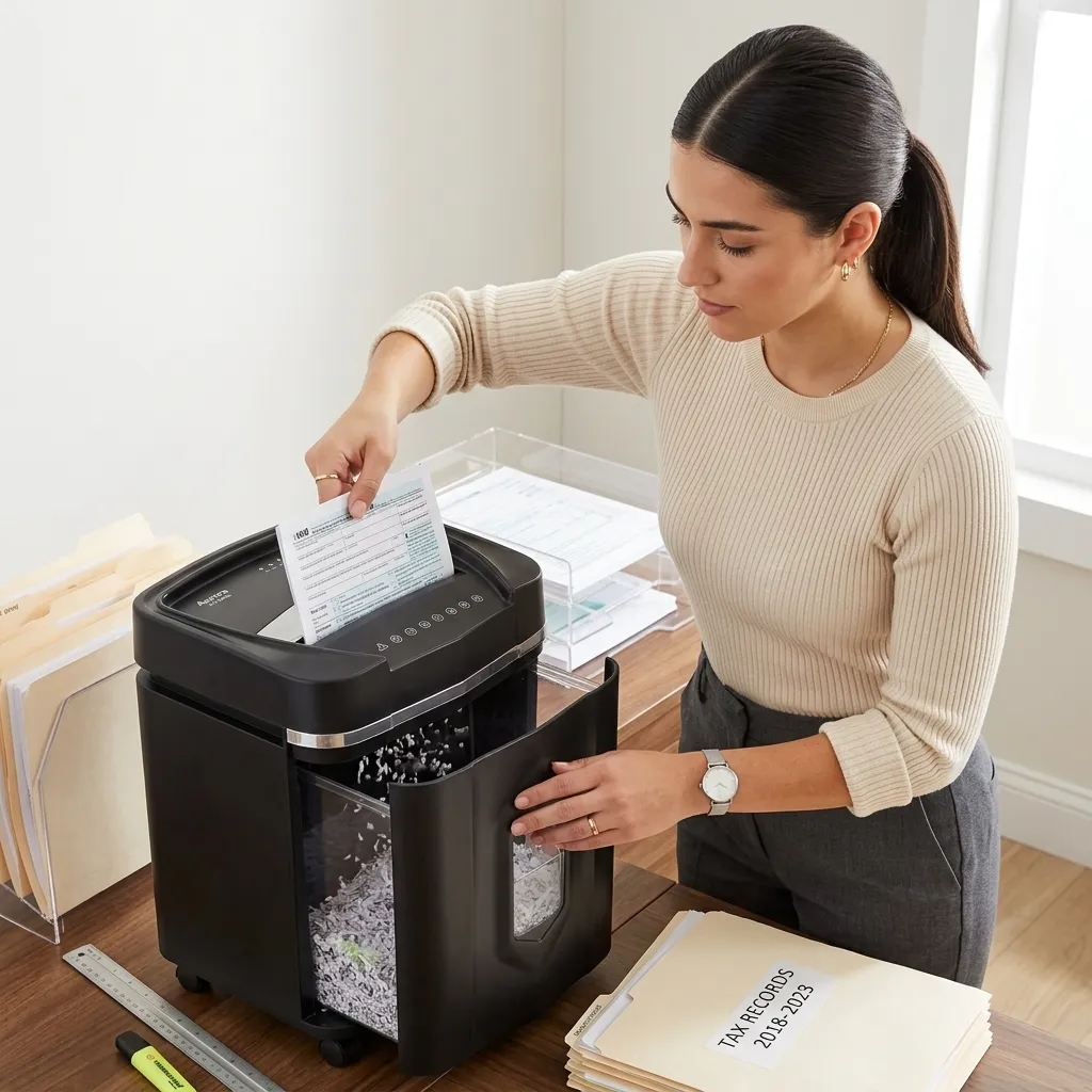 Aurora AU1210MA micro-cut shredder for tax paperwork