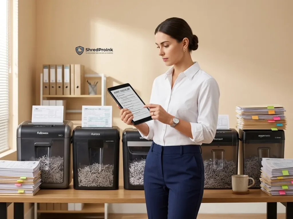 Five shredders for tax documents compared for tax-season cleanup