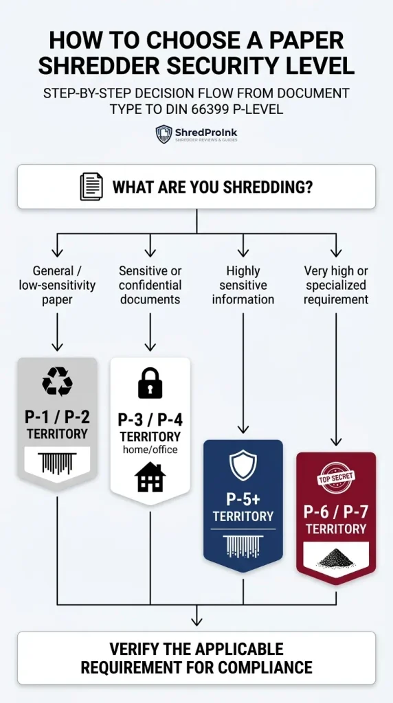 How to choose a paper shredder security level from P-1 to P-7