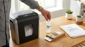 How to oil a paper shredder with shredder oil and lubricant sheets